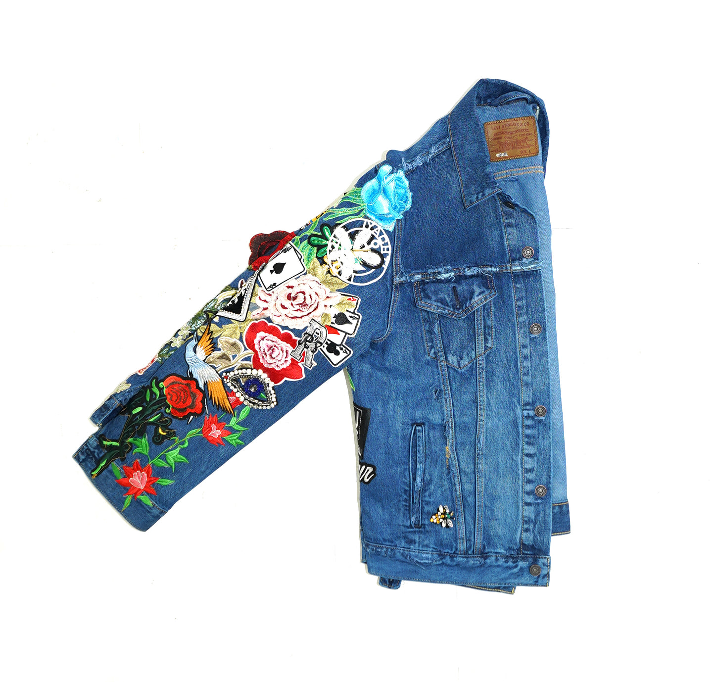 Floral Patchwork Denim Jacket - VIRGIL
