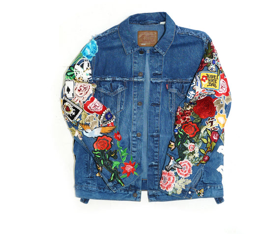 Floral Patchwork Denim Jacket - VIRGIL