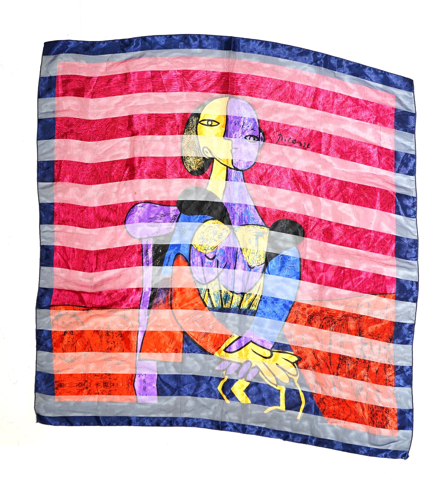 Vintage Picasso Scarf - RED PRINT