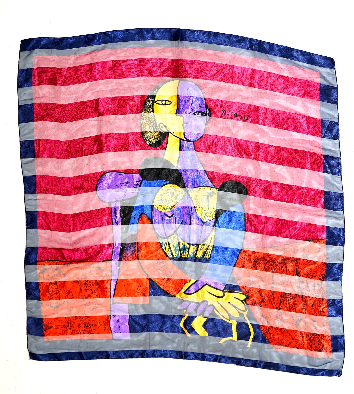 Vintage Picasso Scarf - RED PRINT