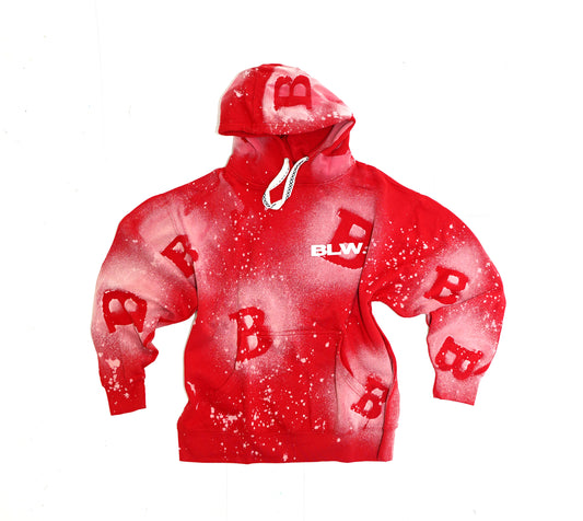 LogoMotif Stacked Hoodie -  RED