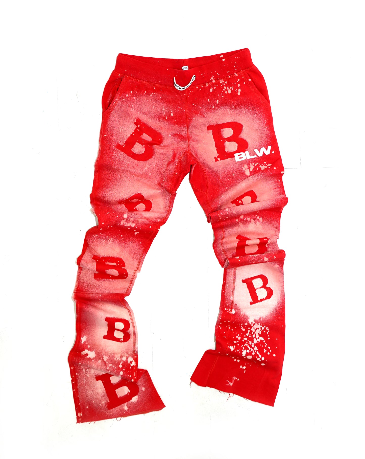 LogoMotif Stacked Sweatpants -  RED
