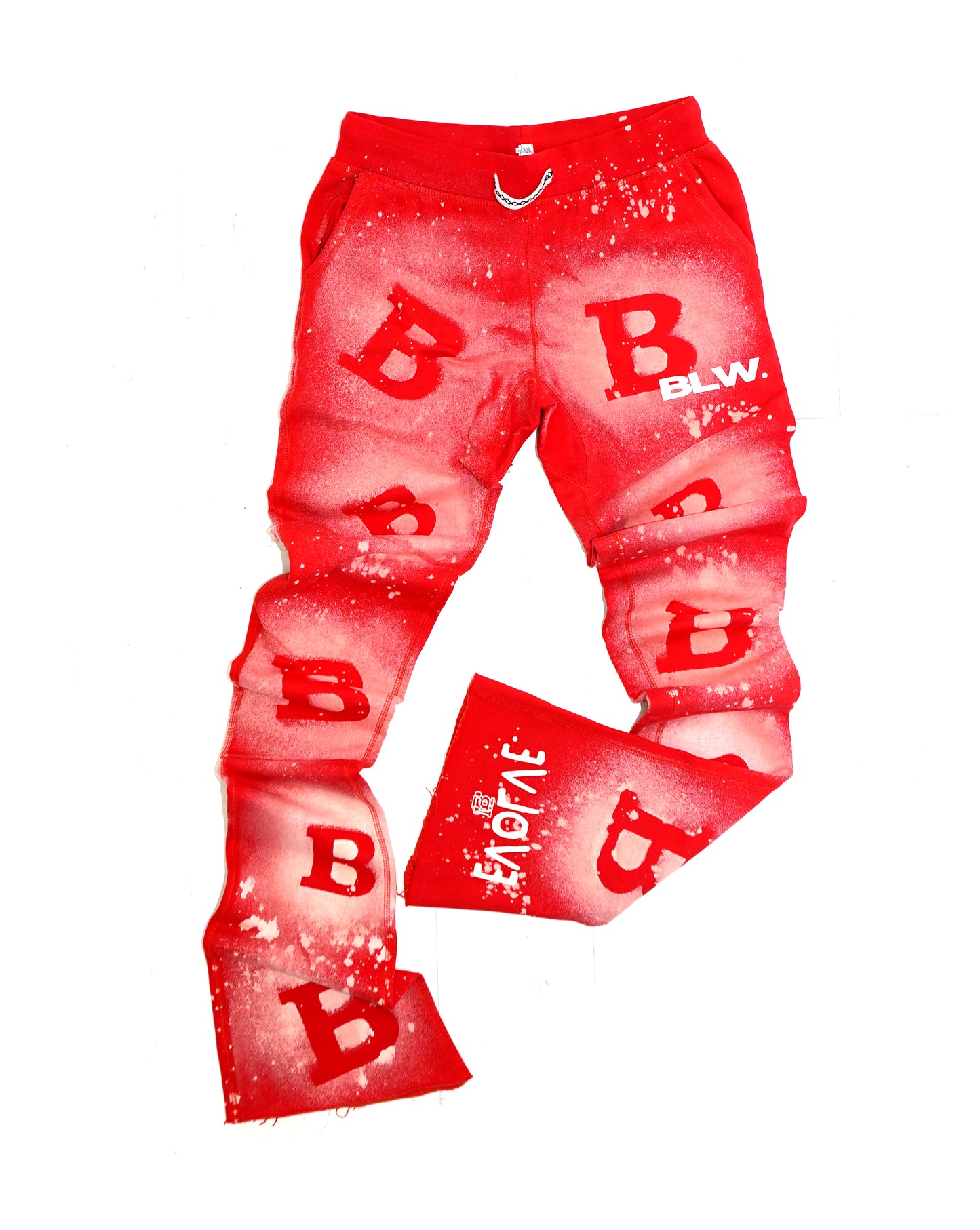 LogoMotif Stacked Sweatpants -  RED