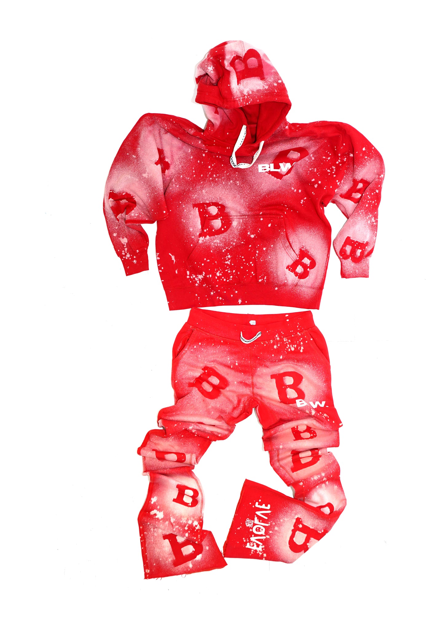 LogoMotif Stacked Sweatpants -  RED