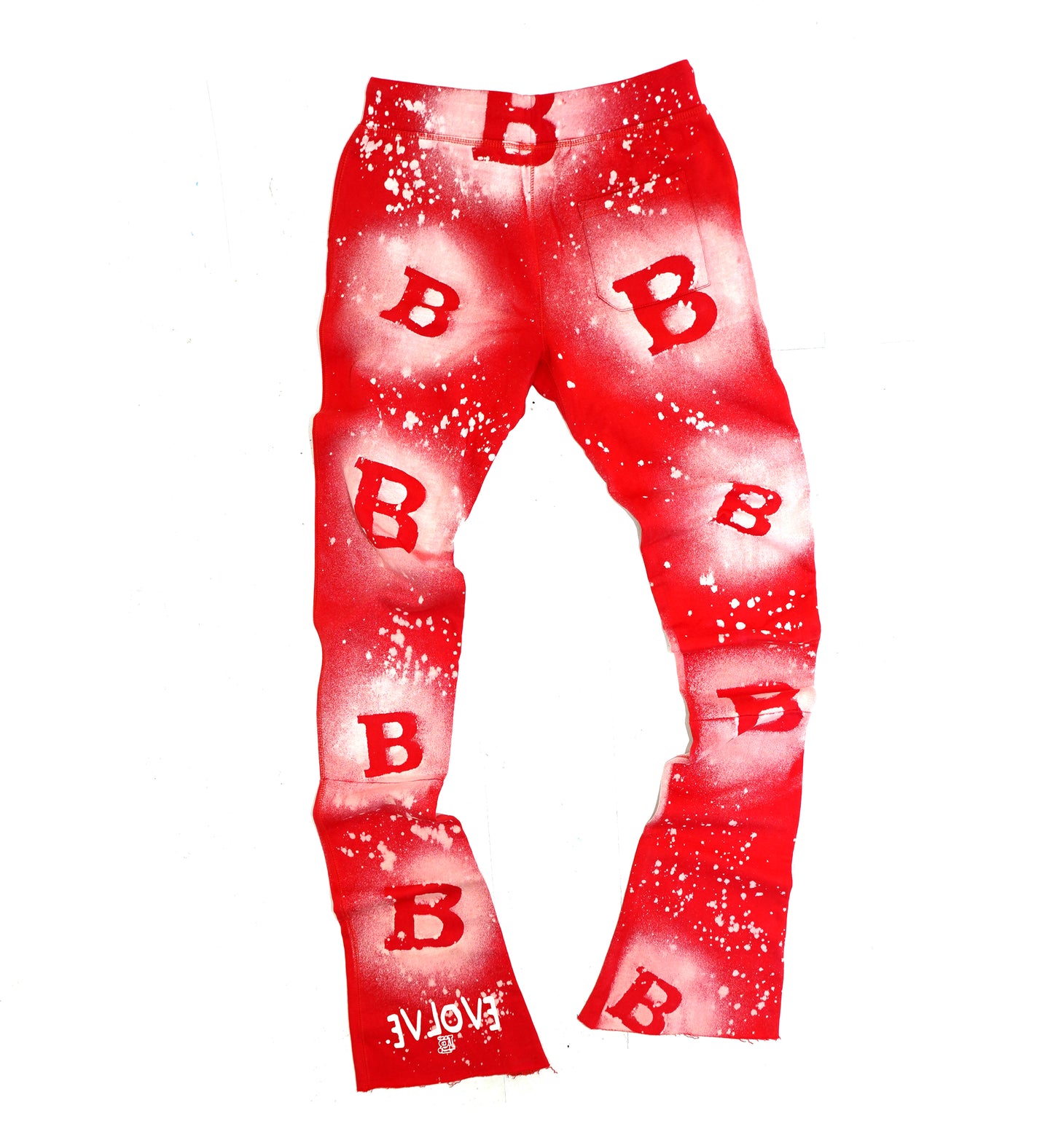 LogoMotif Stacked Sweatpants -  RED