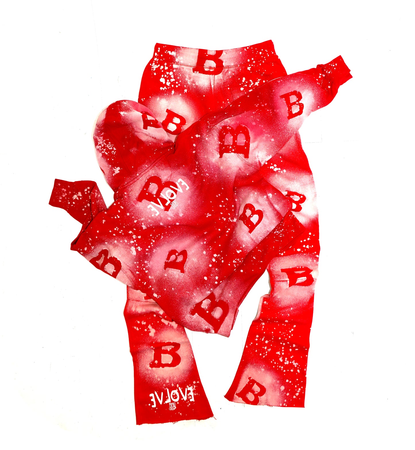 LogoMotif Stacked Sweatpants -  RED
