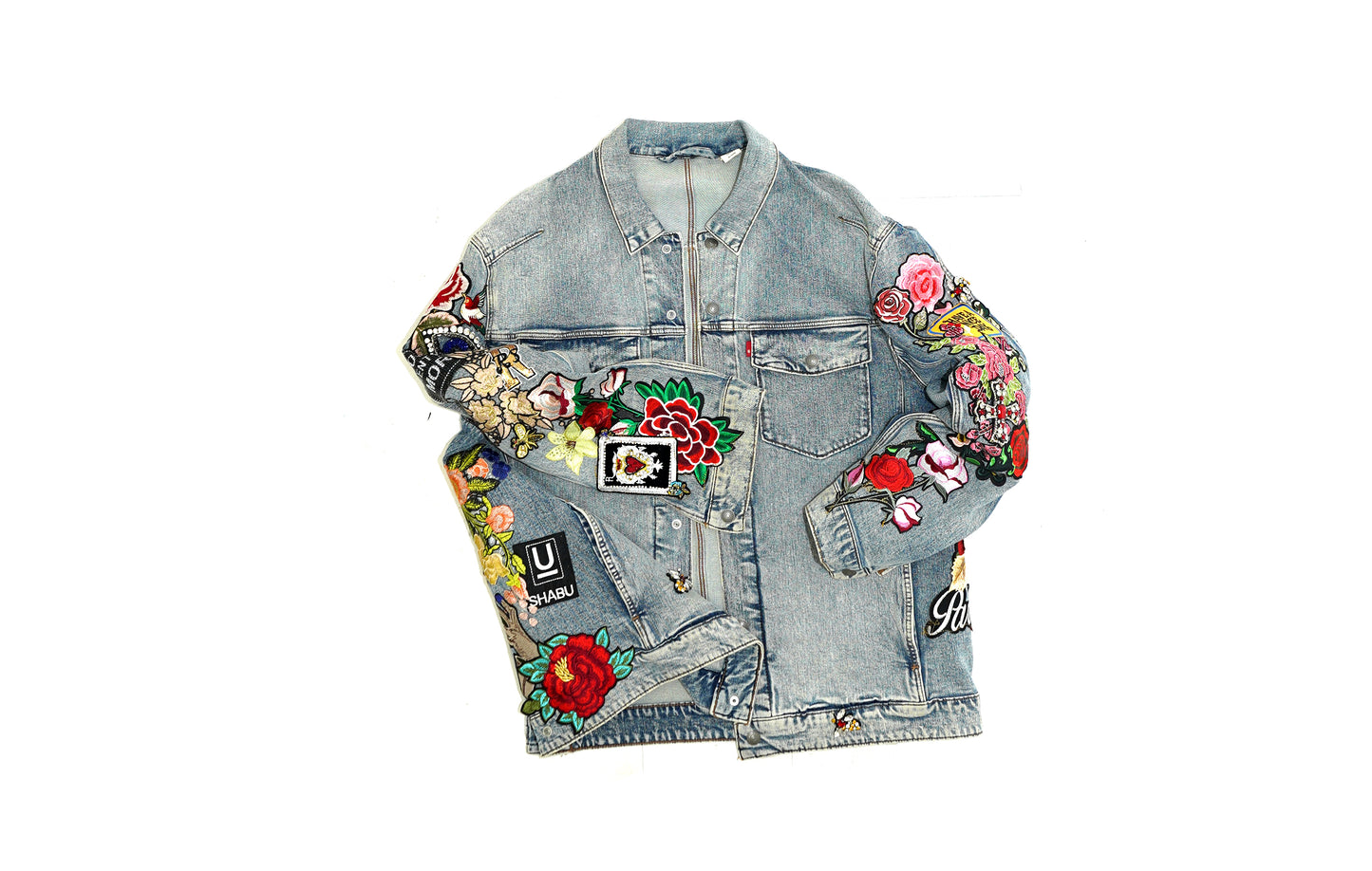 Floral Patchwork Denim Coat - CORE
