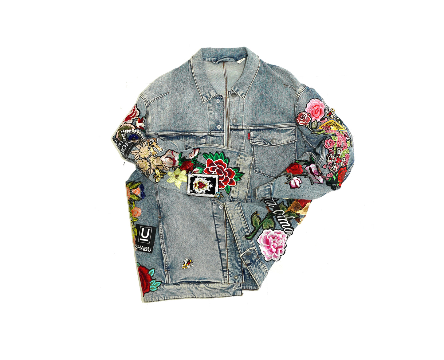 Floral Patchwork Denim Coat - CORE