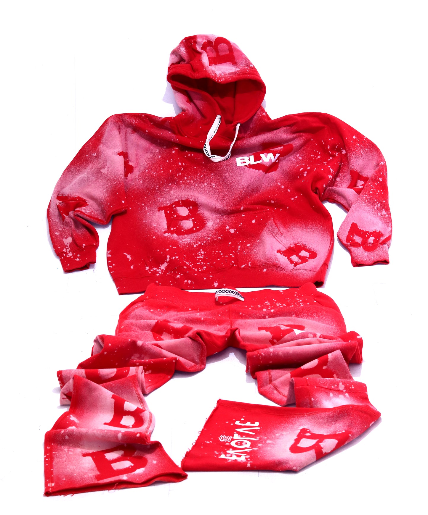 LogoMotif Stacked Hoodie -  RED