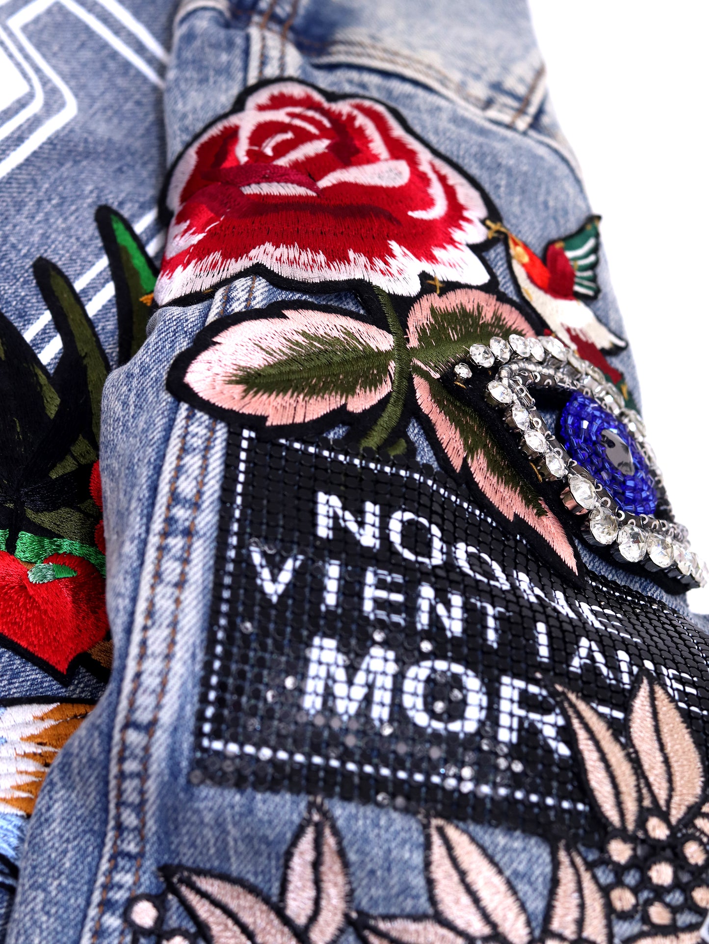 Floral Patchwork Denim Coat - CORE