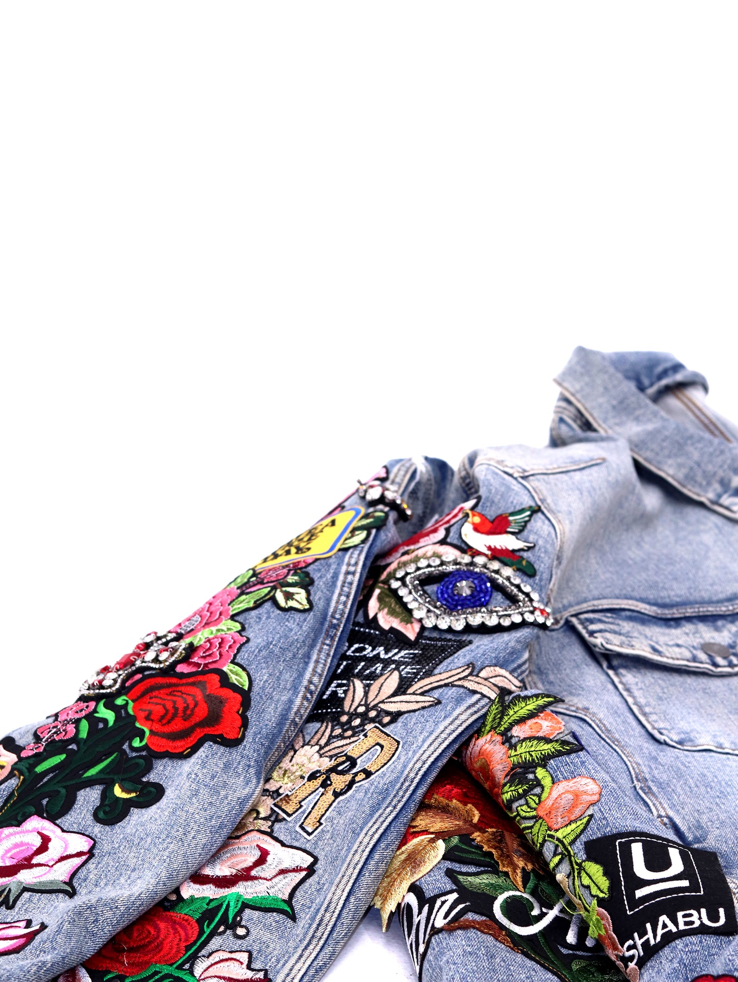 Floral Patchwork Denim Coat - CORE