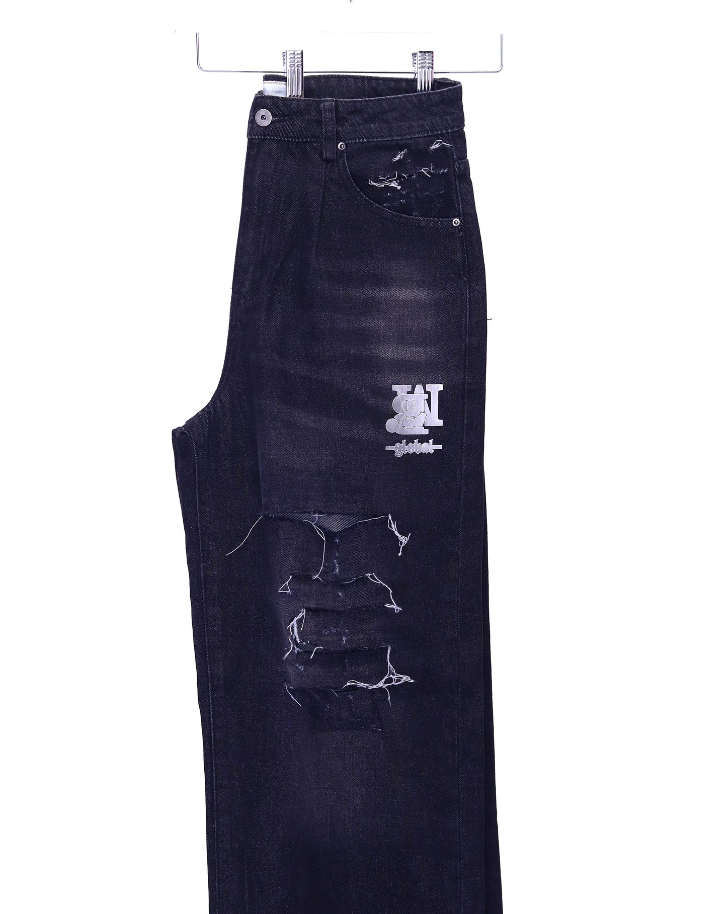 Logo Type Denim Baggy Pants