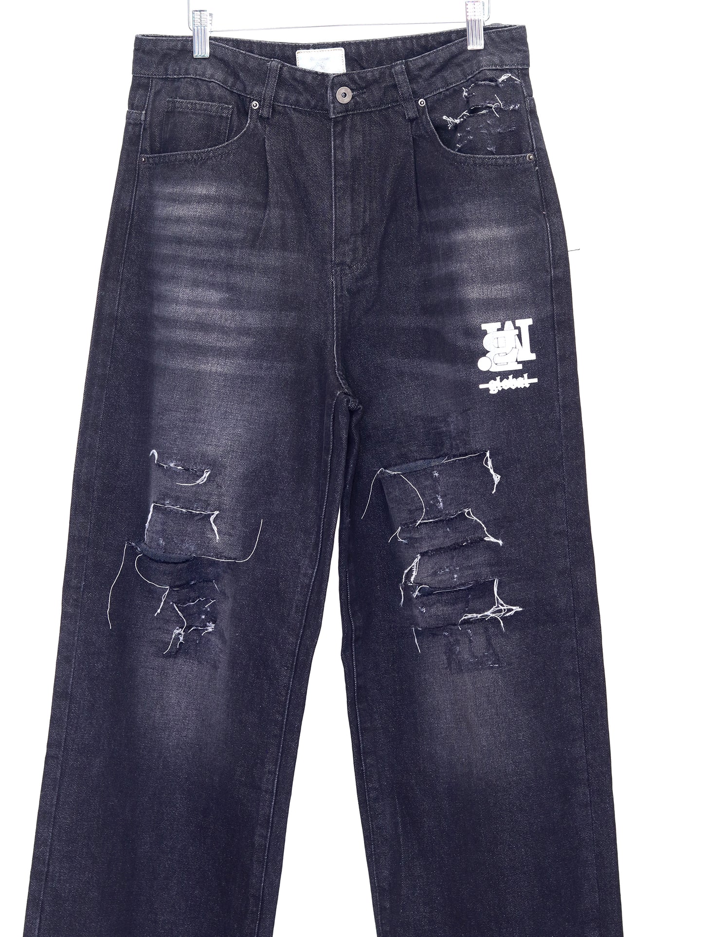 Logo Type Denim Baggy Pants