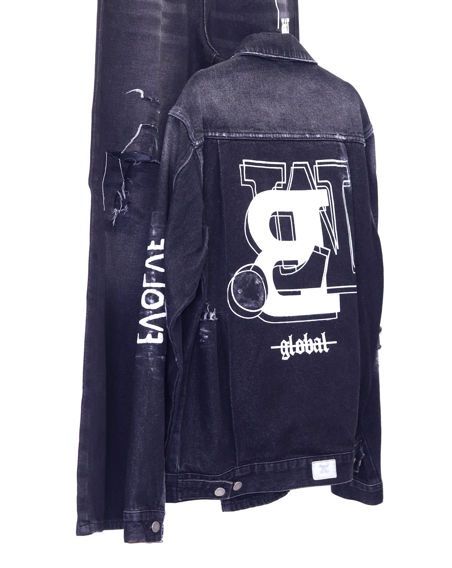 Logo Type Denim Baggy Pants